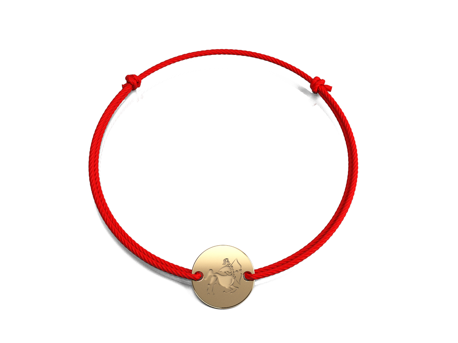 Bratara din aur 14K Sagetator Banut pe snur bijuterii handmade Adamant