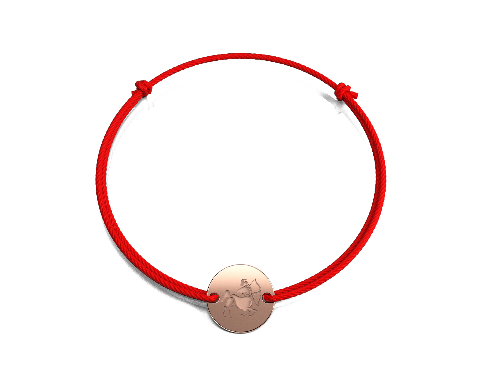 Bratara din aur 14K Sagetator Banut pe snur - imagine 3