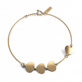 Bratara din aur 14K Heart Express bijuterii handmade Adamant