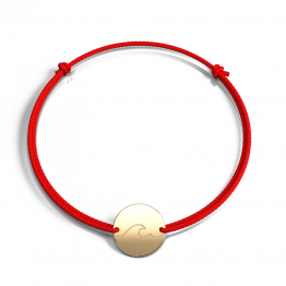 Bratara din aur 14K Golden Wave pe snur bijuterii handmade Adamant