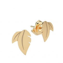 Cercei din aur 14K Leaf bijuterii handmade Adamant