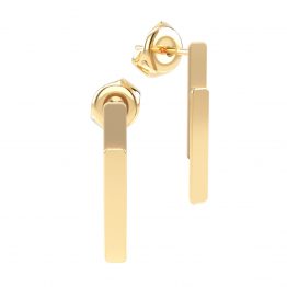 Cercei din aur 14K Half Mat bijuterii handmade Adamant