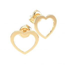 Cercei din aur 14K Heart Shape bijuterii handmade Adamant