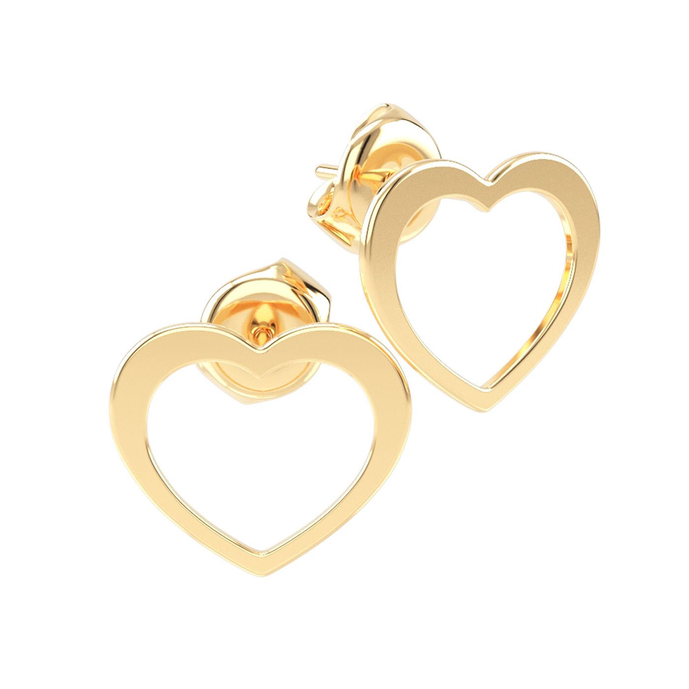 Cercei din aur 14K Heart Shape — Adamant