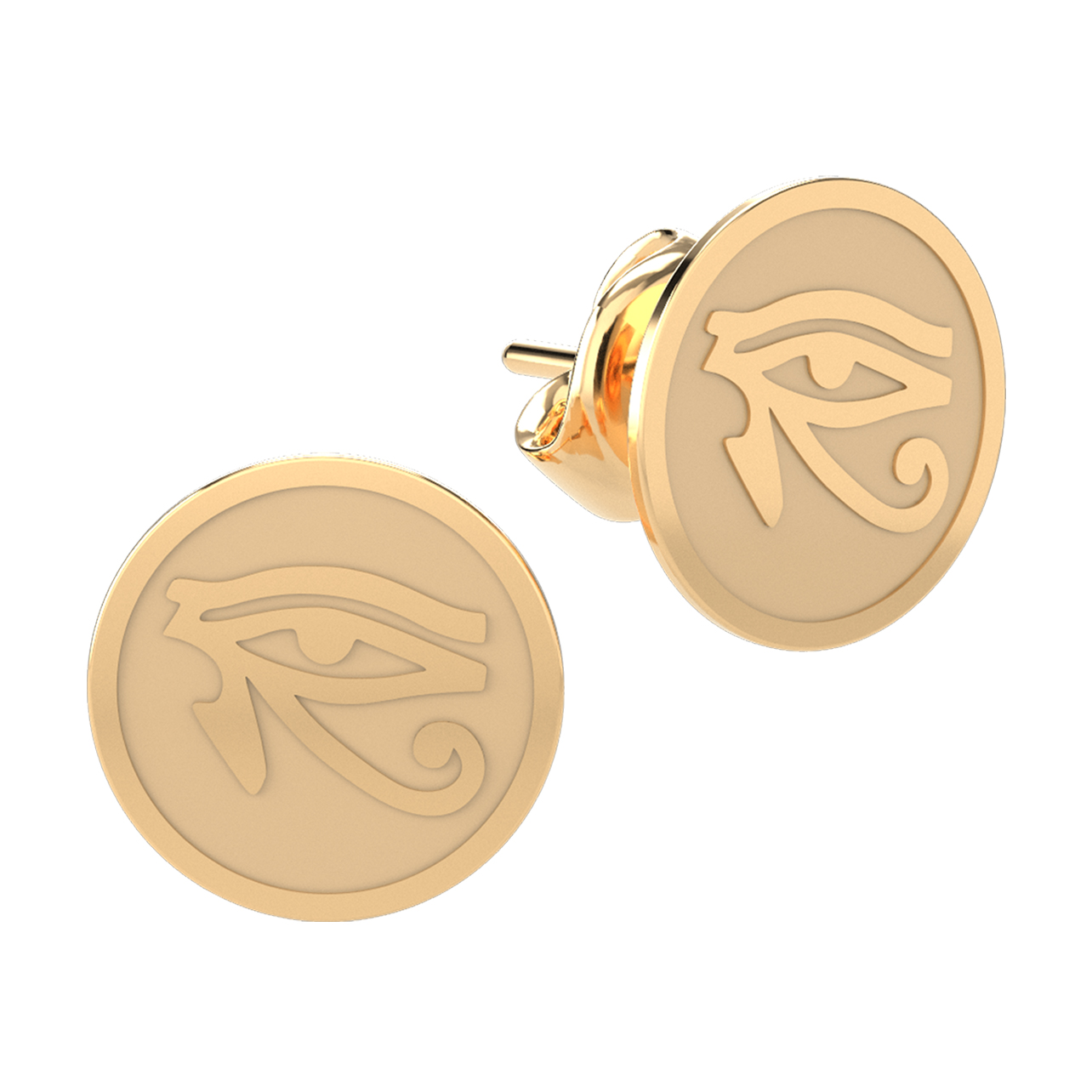 Cercei din aur 14K Ochiul ui Horus bijuterii handmade Adamant