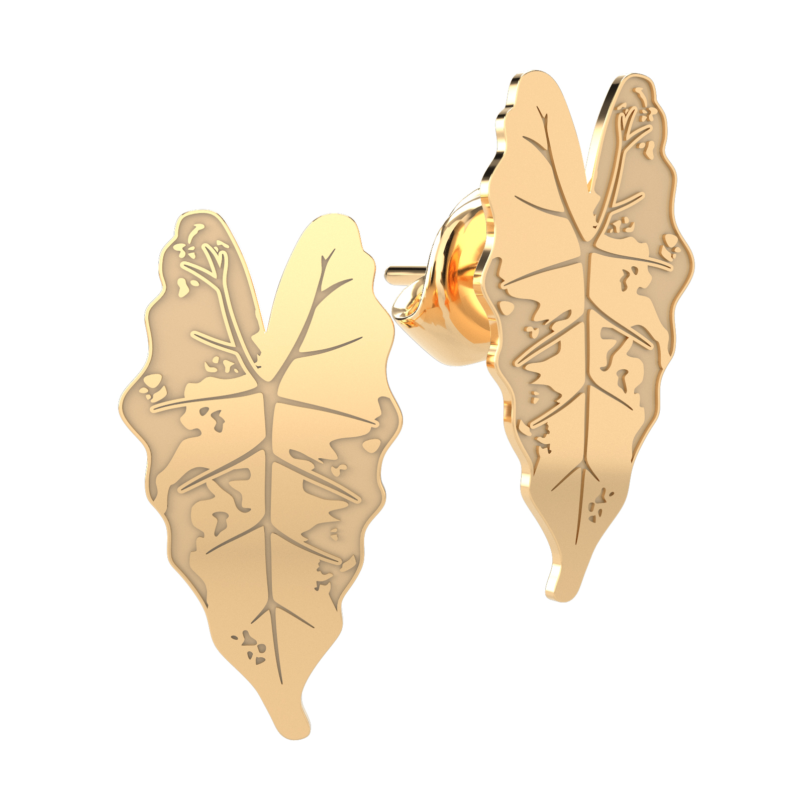 Cercei din aur 14K Alocasia — Adamant