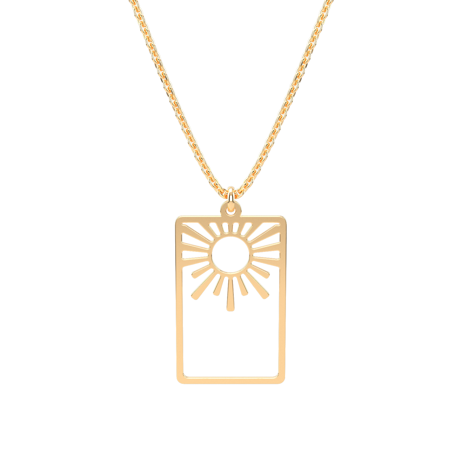 Colier din aur 14K Sun Rays bijuterii handmade Adamant