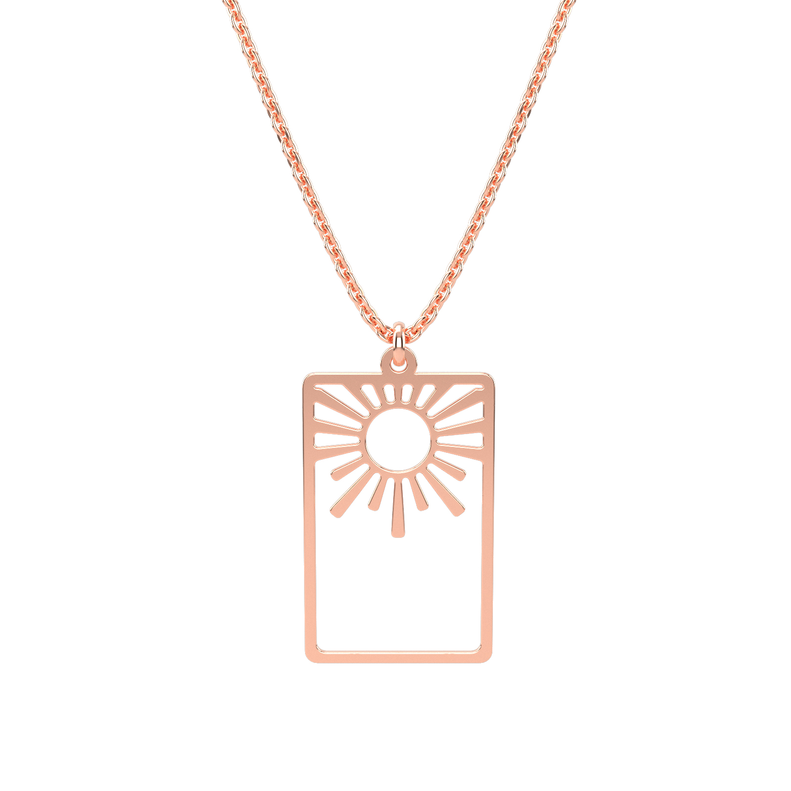 Colier din aur 14K Sun Rays - imagine 3