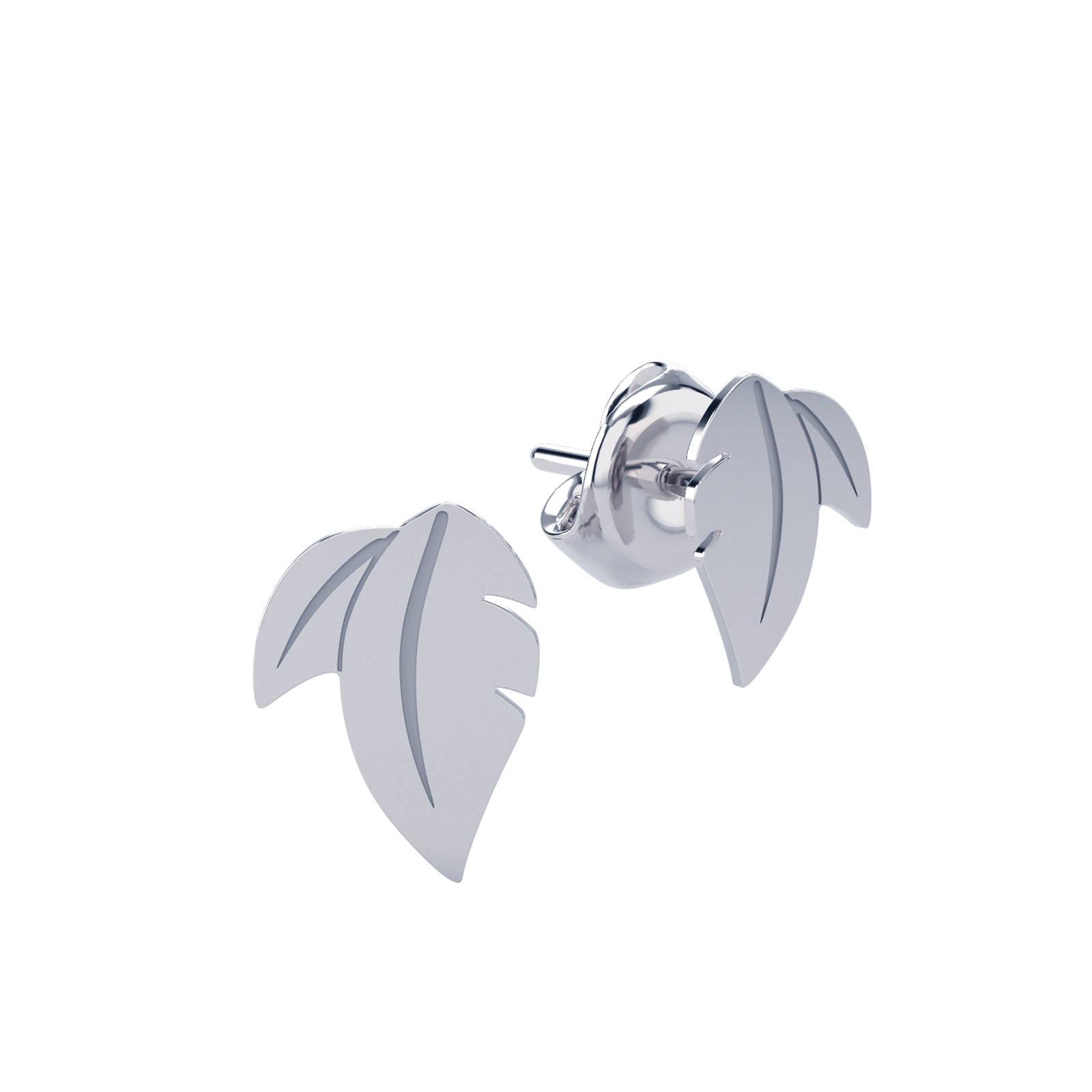 Cercei din argint 925 Leaf bijuterii handmade Adamant